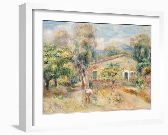 Collettes Farmhouse, Cagnes, La Ferme De Collettes, Cagnes, 1910-Pierre-Auguste Renoir-Framed Giclee Print