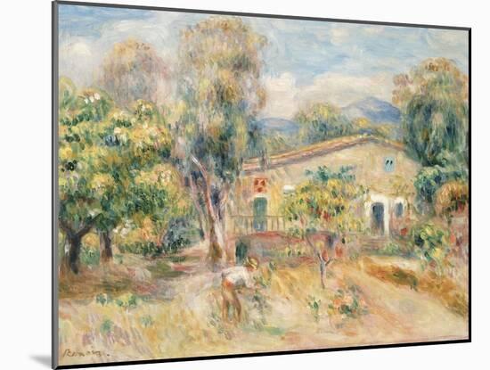 Collettes Farmhouse, Cagnes, La Ferme De Collettes, Cagnes, 1910-Pierre-Auguste Renoir-Mounted Giclee Print