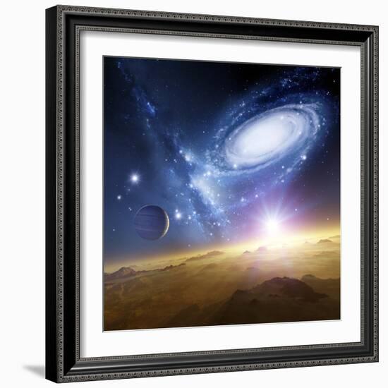 Colliding Galaxies, Artwork-Detlev Van Ravenswaay-Framed Premium Photographic Print