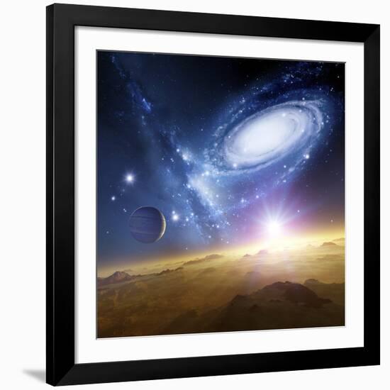 Colliding Galaxies, Artwork-Detlev Van Ravenswaay-Framed Photographic Print