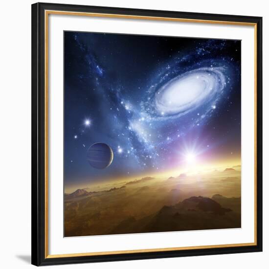 Colliding Galaxies, Artwork-Detlev Van Ravenswaay-Framed Photographic Print