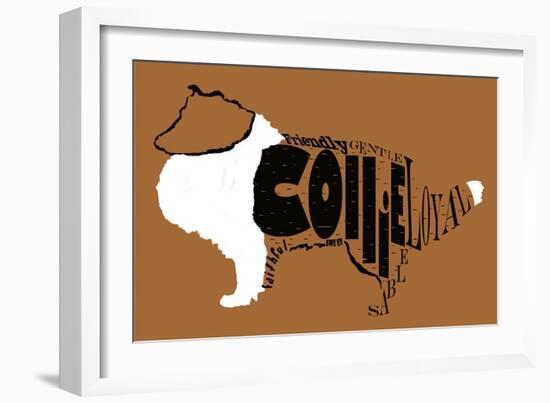 Collie Word 2-Karen Williams-Framed Giclee Print