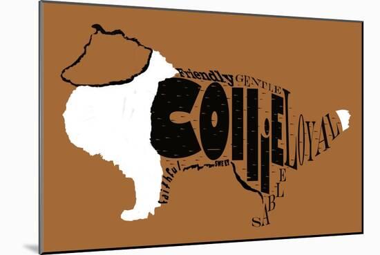 Collie Word 2-Karen Williams-Mounted Giclee Print