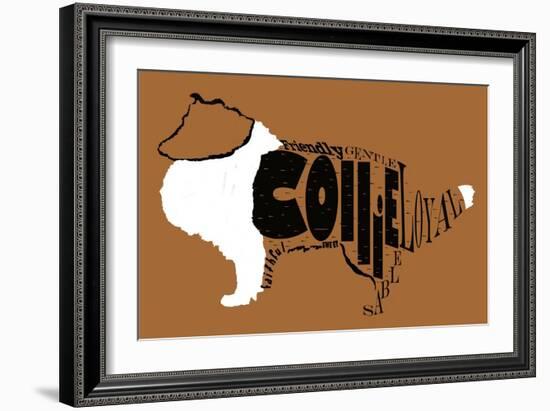 Collie Word 2-Karen Williams-Framed Giclee Print