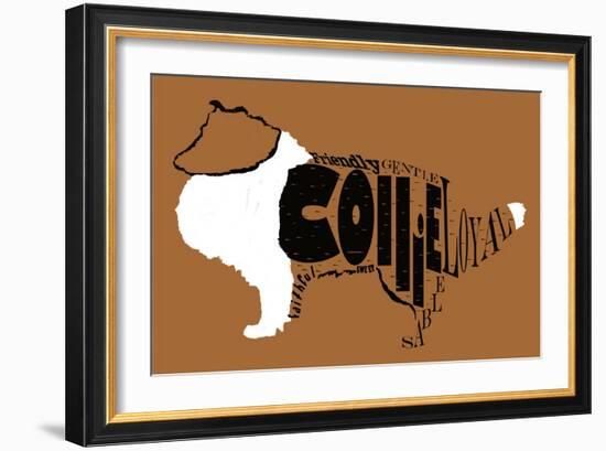 Collie Word 2-Karen Williams-Framed Giclee Print