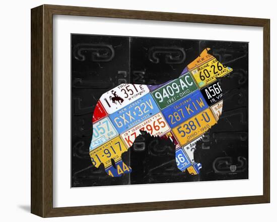 Collie-Design Turnpike-Framed Giclee Print