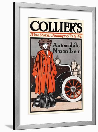 Collier's Automobile Number, New York, January 17th, 1903-Edward Penfield-Framed Art Print