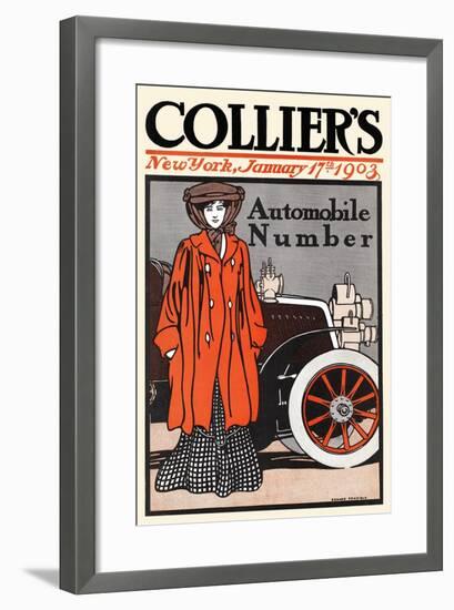 Collier's Automobile Number, New York, January 17th, 1903-Edward Penfield-Framed Art Print