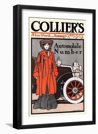 Collier's Automobile Number, New York, January 17th, 1903-Edward Penfield-Framed Art Print