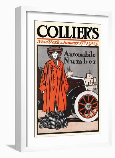 Collier's Automobile Number, New York, January 17th, 1903-Edward Penfield-Framed Art Print