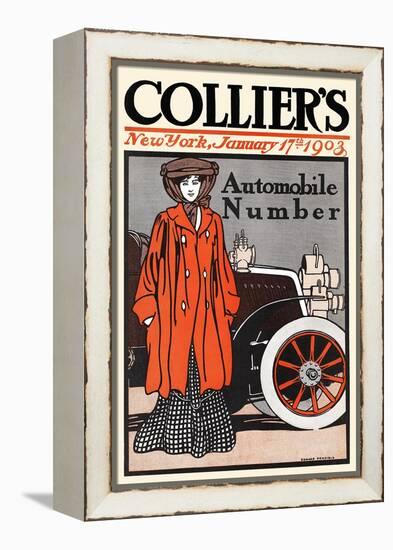 Collier's Automobile Number, New York, January 17th, 1903-Edward Penfield-Framed Stretched Canvas