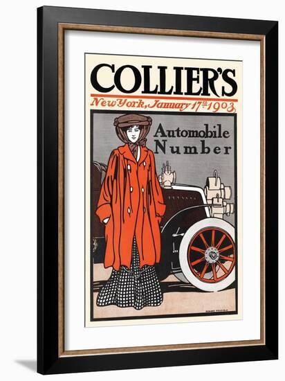 Collier's Automobile Number, New York, January 17th, 1903-Edward Penfield-Framed Art Print