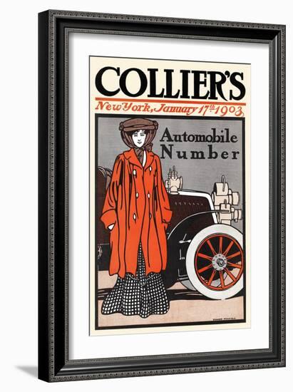 Collier's Automobile Number, New York, January 17th, 1903-Edward Penfield-Framed Art Print
