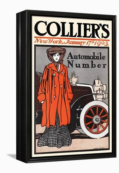 Collier's Automobile Number, New York, January 17th, 1903-Edward Penfield-Framed Stretched Canvas