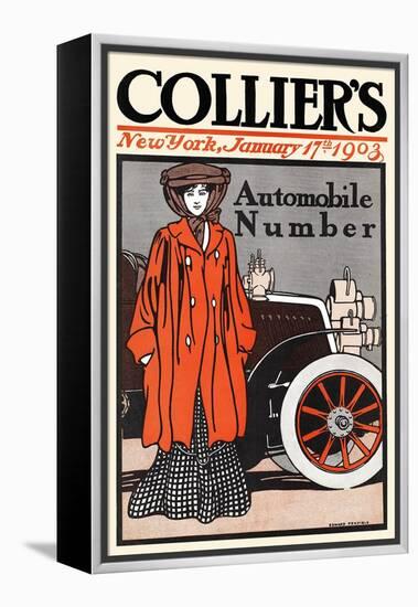 Collier's Automobile Number, New York, January 17th, 1903-Edward Penfield-Framed Stretched Canvas