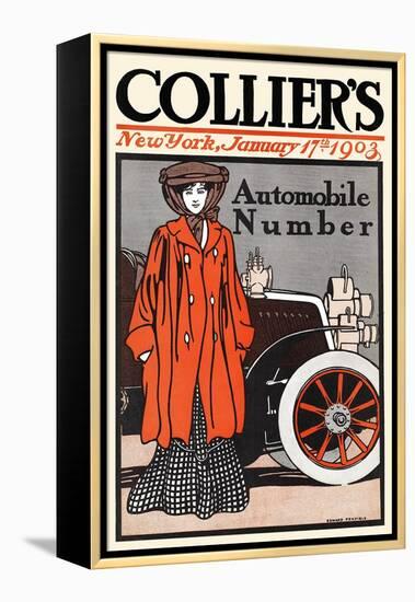 Collier's Automobile Number, New York, January 17th, 1903-Edward Penfield-Framed Stretched Canvas