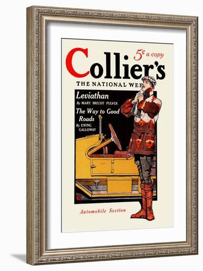 Collier's, Automobile Section. Collier's For January 10, In Two Sections. Section Two.-Edward Penfield-Framed Art Print