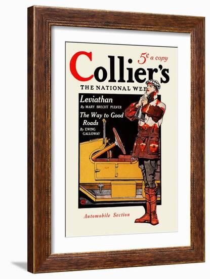 Collier's, Automobile Section. Collier's For January 10, In Two Sections. Section Two.-Edward Penfield-Framed Art Print