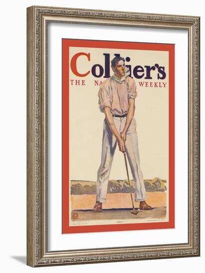 Collier'S. "Fore!"-Edward Penfield-Framed Art Print