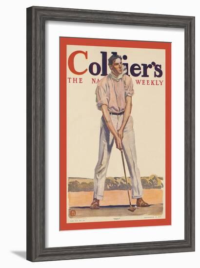 Collier'S. "Fore!"-Edward Penfield-Framed Art Print