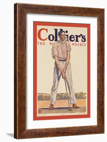 Collier'S. "Fore!"-Edward Penfield-Framed Art Print