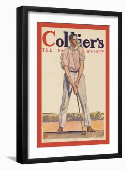 Collier'S. "Fore!"-Edward Penfield-Framed Art Print