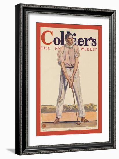 Collier'S. "Fore!"-Edward Penfield-Framed Art Print
