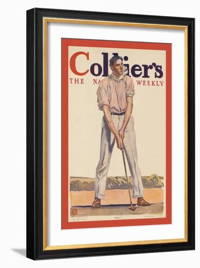 Collier'S. "Fore!"-Edward Penfield-Framed Art Print