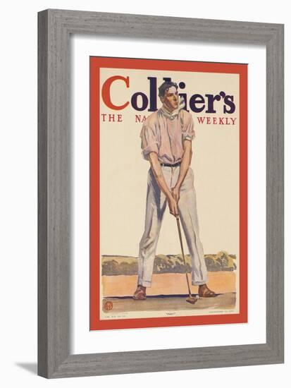 Collier's. "Fore!"-Edward Penfield-Framed Art Print