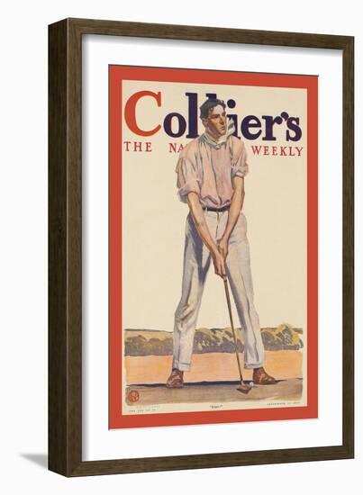 Collier's. "Fore!"-Edward Penfield-Framed Art Print