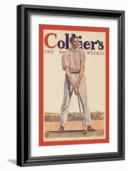 Collier's. "Fore!"-Edward Penfield-Framed Art Print