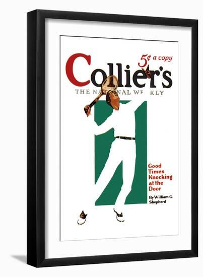 Collier's: Good Times Knocking at the Door-null-Framed Premium Giclee Print