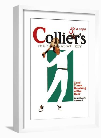 Collier's: Good Times Knocking at the Door-null-Framed Premium Giclee Print