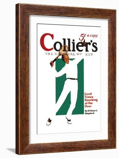 Collier's: Good Times Knocking at the Door-null-Framed Art Print