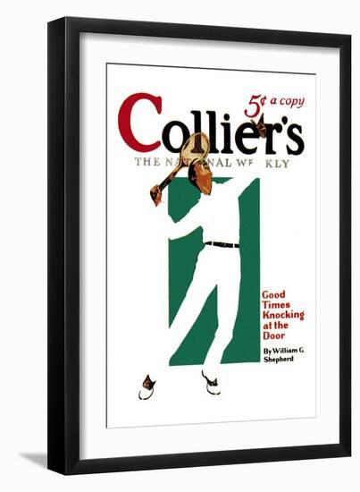 Collier's: Good Times Knocking at the Door-null-Framed Art Print