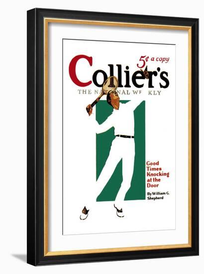 Collier's: Good Times Knocking at the Door-null-Framed Art Print