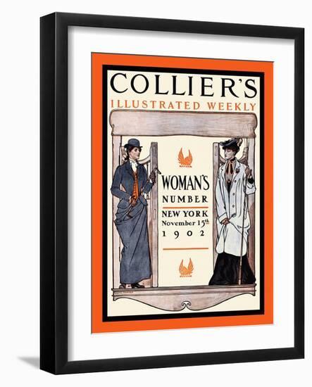 Collier's Illustrated Weekly. Woman's Number, New York, November 15th, 1902-Edward Penfield-Framed Art Print