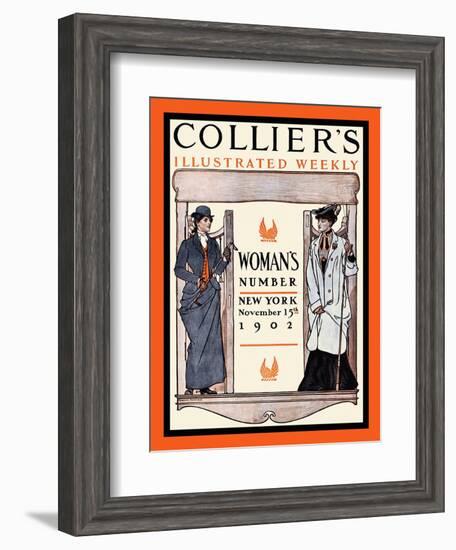 Collier's Illustrated Weekly. Woman's Number, New York, November 15th, 1902-Edward Penfield-Framed Art Print