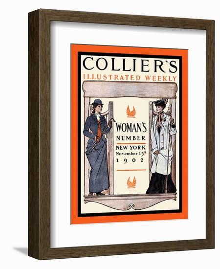 Collier's Illustrated Weekly. Woman's Number, New York, November 15th, 1902-Edward Penfield-Framed Art Print