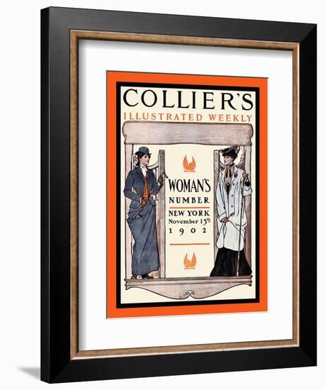 Collier's Illustrated Weekly. Woman's Number, New York, November 15th, 1902-Edward Penfield-Framed Art Print