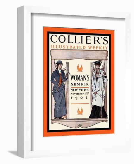 Collier's Illustrated Weekly. Woman's Number, New York, November 15th, 1902-Edward Penfield-Framed Art Print