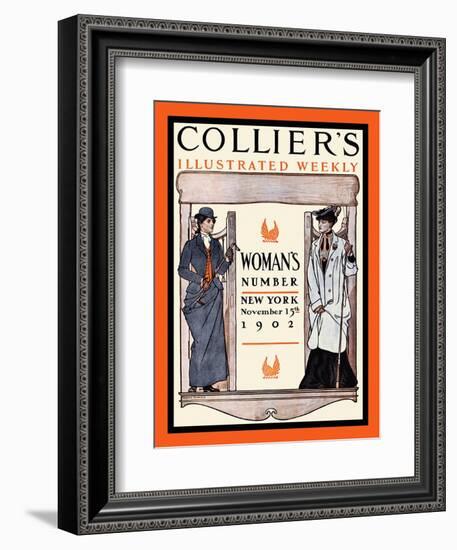 Collier's Illustrated Weekly. Woman's Number, New York, November 15th, 1902-Edward Penfield-Framed Art Print