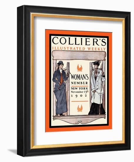 Collier's Illustrated Weekly. Woman's Number, New York, November 15th, 1902-Edward Penfield-Framed Art Print