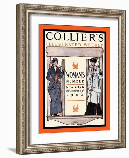 Collier's Illustrated Weekly. Woman's Number, New York, November 15th, 1902.-Edward Penfield-Framed Art Print