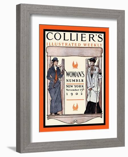 Collier's Illustrated Weekly. Woman's Number, New York, November 15th, 1902.-Edward Penfield-Framed Art Print