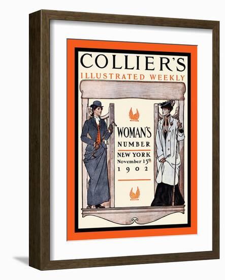 Collier's Illustrated Weekly. Woman's Number, New York, November 15th, 1902.-Edward Penfield-Framed Art Print