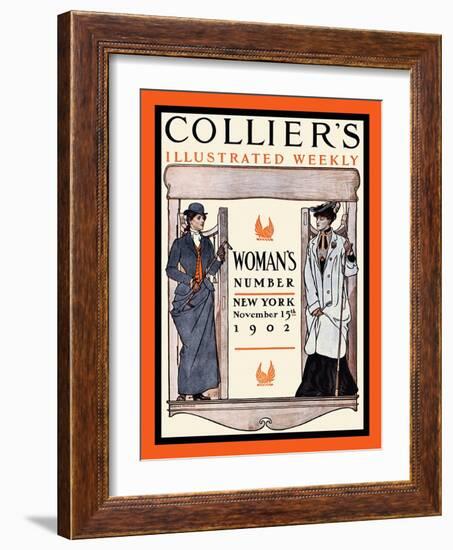 Collier's Illustrated Weekly. Woman's Number, New York, November 15th, 1902.-Edward Penfield-Framed Art Print