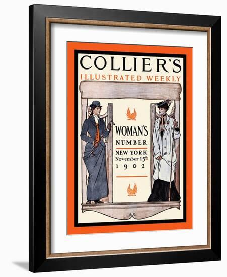 Collier's Illustrated Weekly. Woman's Number, New York, November 15th, 1902.-Edward Penfield-Framed Art Print