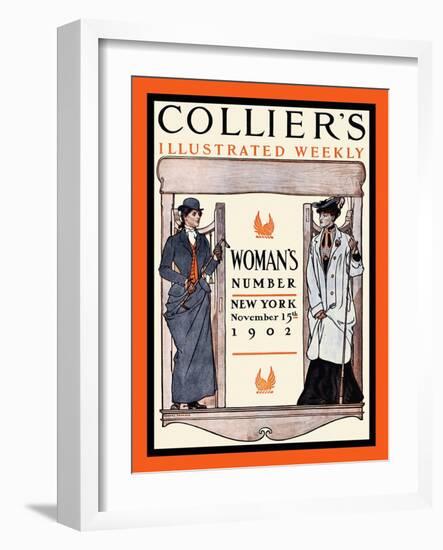 Collier's Illustrated Weekly. Woman's Number, New York, November 15th, 1902.-Edward Penfield-Framed Art Print