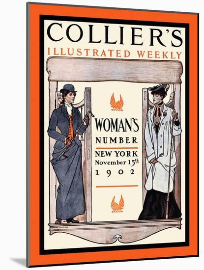 Collier's Illustrated Weekly. Woman's Number, New York, November 15th, 1902.-Edward Penfield-Mounted Art Print